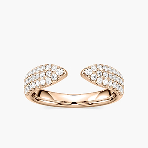 Malani 1/2 ctw Round Lab Grown Diamond Open Gap Pave Wedding Band