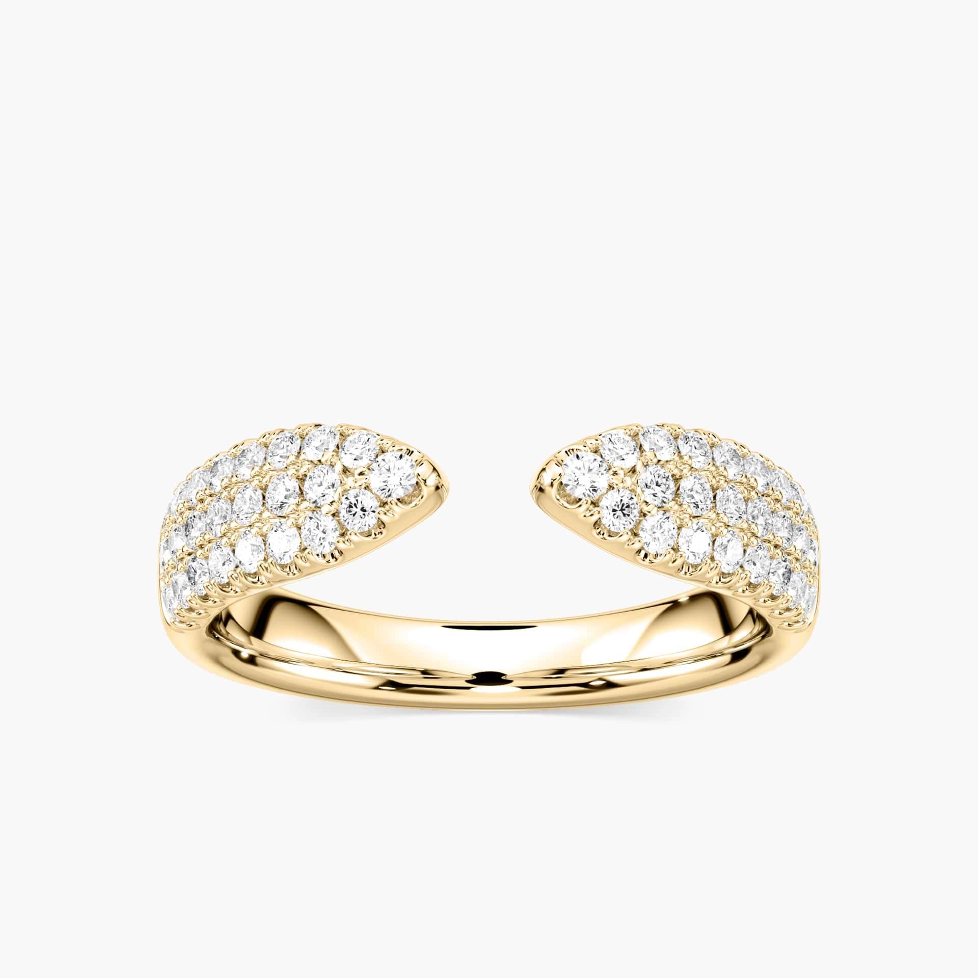 Malani 1/2 ctw Round Lab Grown Diamond Open Gap Pave Wedding Band