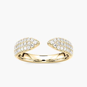 Malani 1/2 ctw Round Lab Grown Diamond Open Gap Pave Wedding Band
