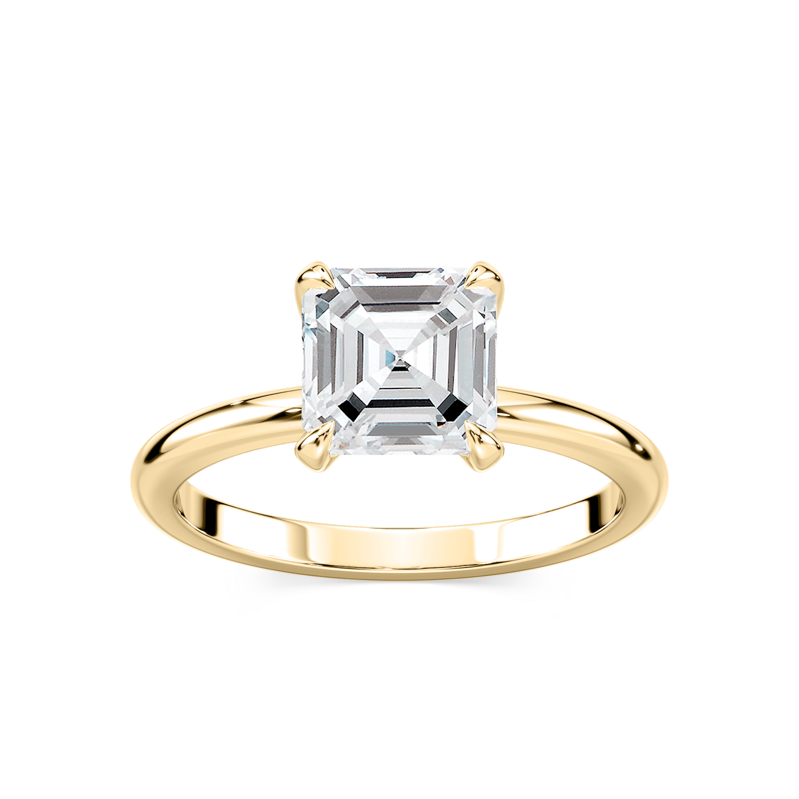 Romy Asscher Lab Grown Diamond Low Profile Solitaire Engagement Ring