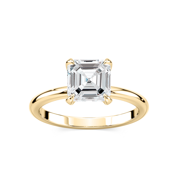 Romy Asscher Lab Grown Diamond Low Profile Solitaire Engagement Ring