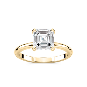 Romy Asscher Lab Grown Diamond Low Profile Solitaire Engagement Ring