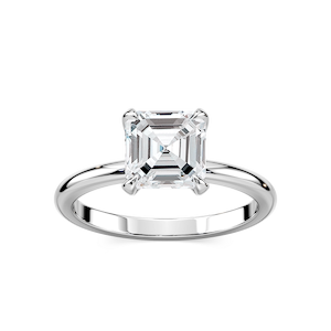 Romy Asscher Lab Grown Diamond Low Profile Solitaire Engagement Ring