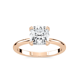 Romy Cushion Lab Grown Diamond Low Profile Solitaire Engagement Ring