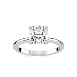 Romy Cushion Lab Grown Diamond Low Profile Solitaire Engagement Ring