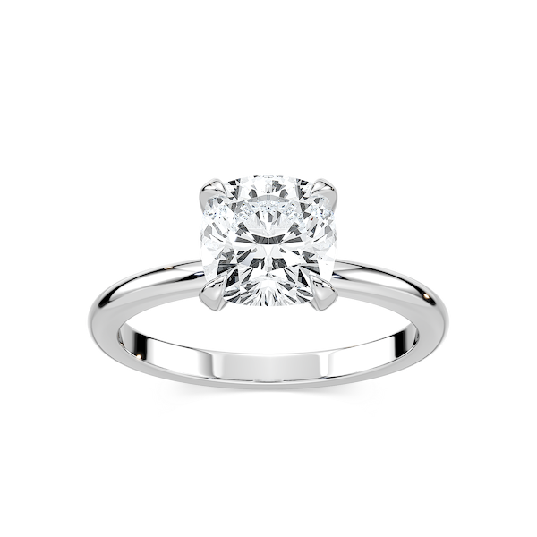 Romy Cushion Lab Grown Diamond Low Profile Solitaire Engagement Ring