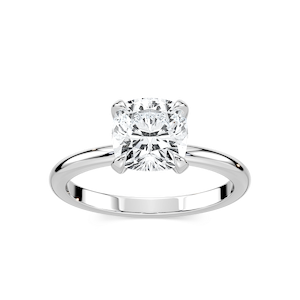 Romy Cushion Lab Grown Diamond Low Profile Solitaire Engagement Ring