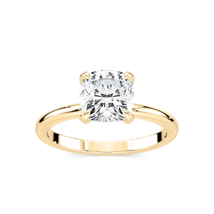 Romy Cushion Lab Grown Diamond Low Profile Solitaire Engagement Ring