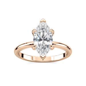 Romy Marquise Lab Grown Diamond Low Profile Solitaire Engagement Ring