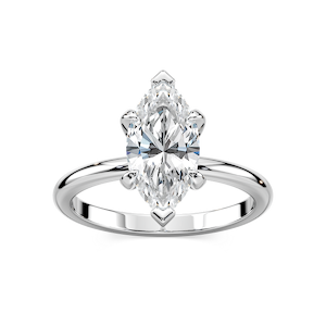 Romy Marquise Lab Grown Diamond Low Profile Solitaire Engagement Ring