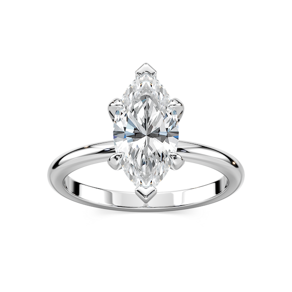 Romy Marquise Lab Grown Diamond Low Profile Solitaire Engagement Ring