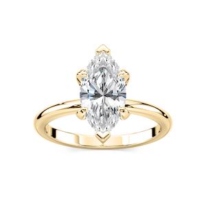 Romy Marquise Lab Grown Diamond Low Profile Solitaire Engagement Ring