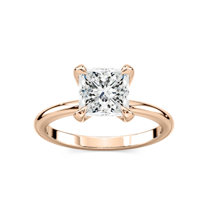 Romy Princess Lab Grown Diamond Low Profile Solitaire Engagement Ring