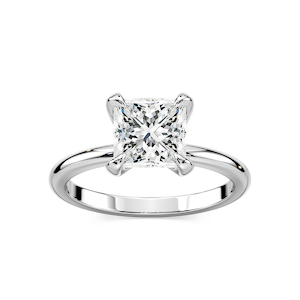 Romy Princess Lab Grown Diamond Low Profile Solitaire Engagement Ring