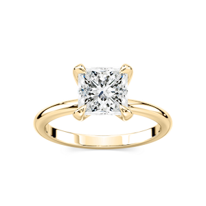 Romy Princess Lab Grown Diamond Low Profile Solitaire Engagement Ring