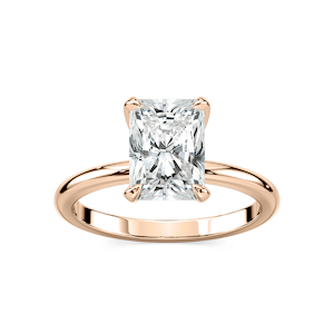 Romy Radiant Lab Grown Diamond Low Profile Solitaire Engagement Ring