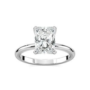 Romy Radiant Lab Grown Diamond Low Profile Solitaire Engagement Ring