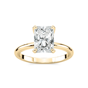 Romy Radiant Lab Grown Diamond Low Profile Solitaire Engagement Ring