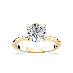 Romy Round Lab Grown Diamond Low Profile Solitaire Engagement Ring