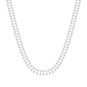 39 ¾ ctw Round and Pear Lab Grown Diamond Tennis Necklace - 18 Inches