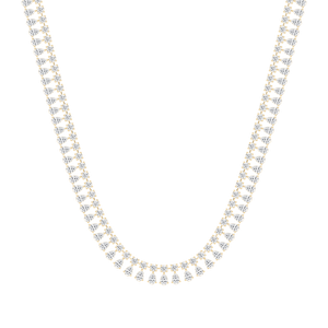 39 ¾ ctw Round and Pear Lab Grown Diamond Tennis Necklace - 18 Inches