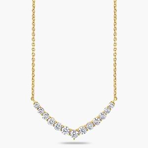 1 ctw Round Lab Grown Diamond Graduated Necklace - 18 Inches