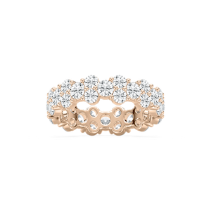 Peyton 3 ⅜ ctw Round Lab Grown Diamond Staggered Eternity Band