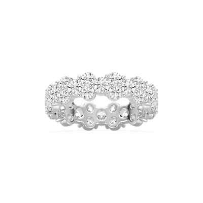 Peyton 3 ⅜ ctw Round Lab Grown Diamond Staggered Eternity Band