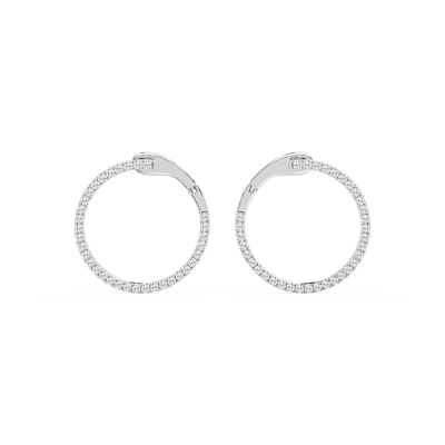 2/5 ctw Round Lab Grown Diamond Drop Earrings