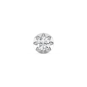 Round Lab Grown Diamond Circular Crown Single Stud Earring
