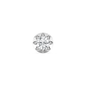 Round Lab Grown Diamond Circular Crown Single Stud Earring