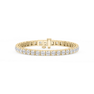 Round Lab Grown Diamond Classic Box Four Prong Tennis Bracelet  - 7 Inches