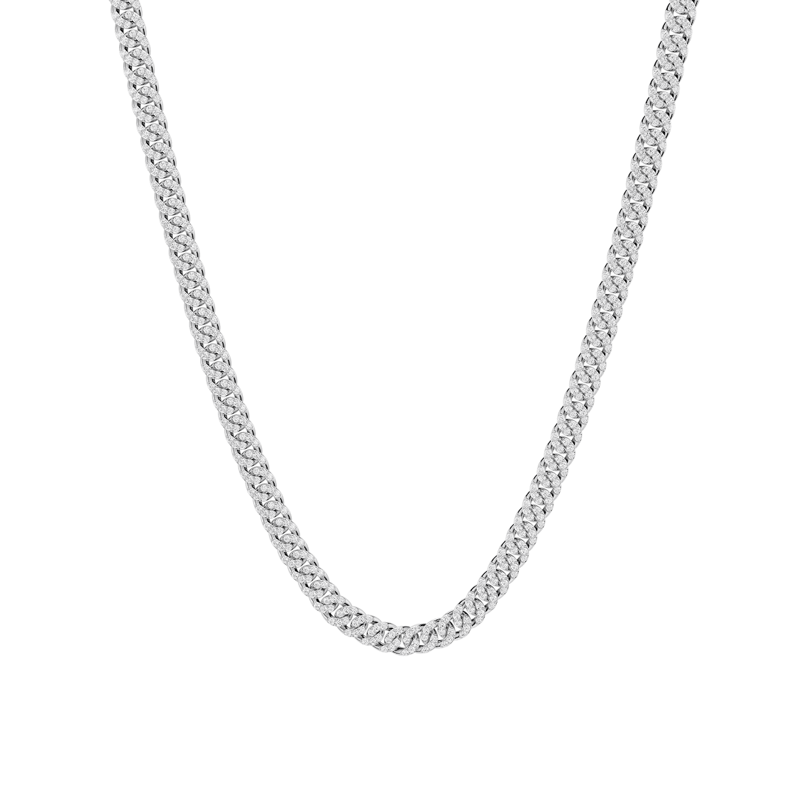 10 ctw Round Lab Grown Diamond Cuban Chain Necklace