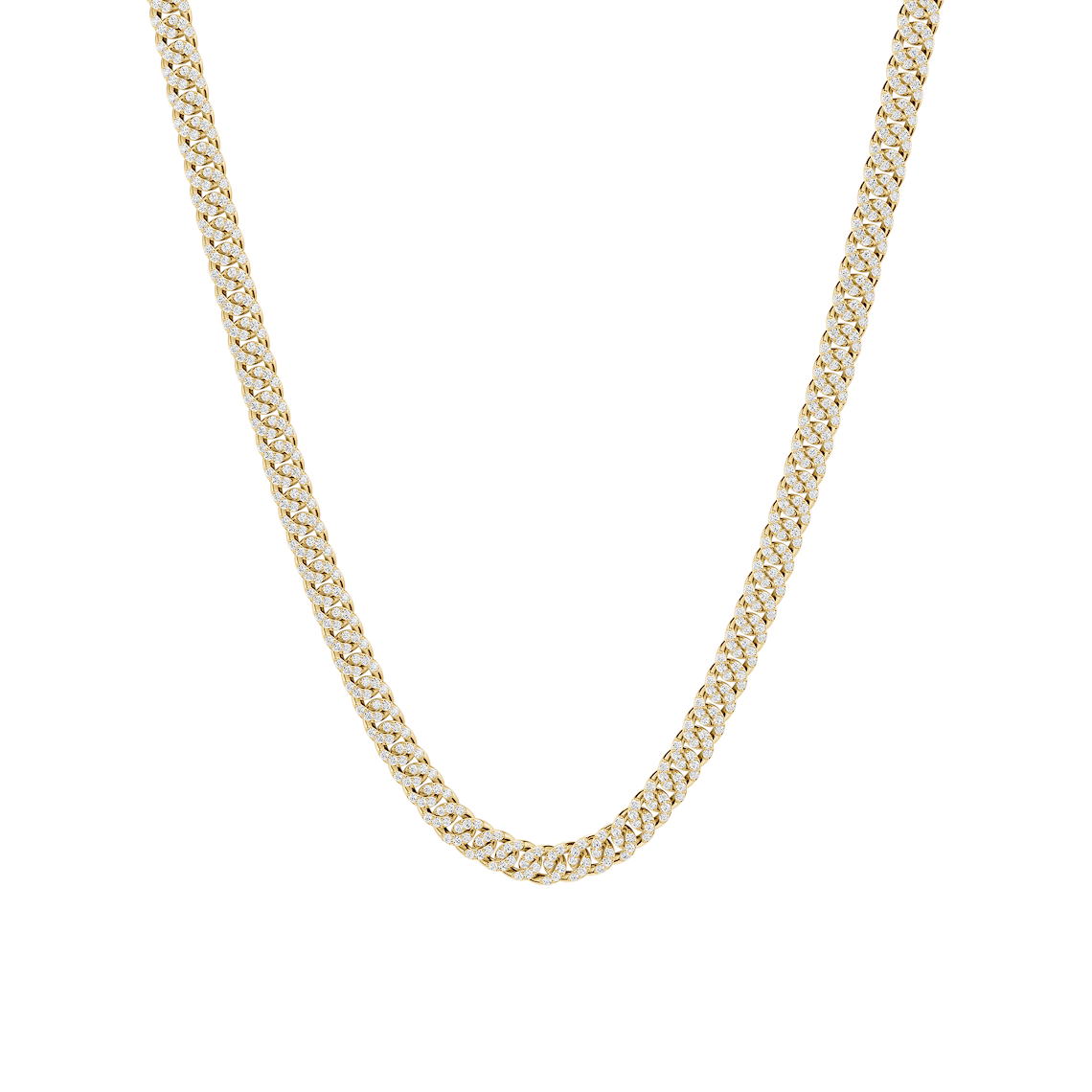 10 ctw Round Lab Grown Diamond Cuban Chain Necklace