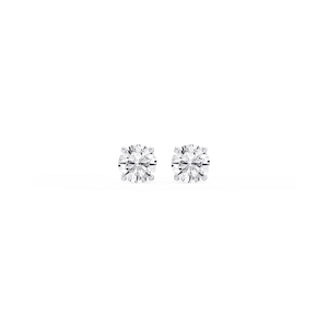 Round Lab Grown Diamond Hidden Halo Stud Earrings