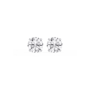 Round Lab Grown Diamond Hidden Halo Stud Earrings