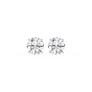 Round Lab Grown Diamond Hidden Halo Stud Earrings