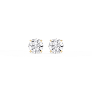 Round Lab Grown Diamond Hidden Halo Stud Earrings