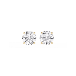 Round Lab Grown Diamond Hidden Halo Stud Earrings