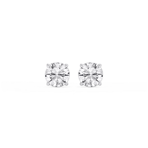 Round Lab Grown Diamond Classic Four Prong Stud Earrings