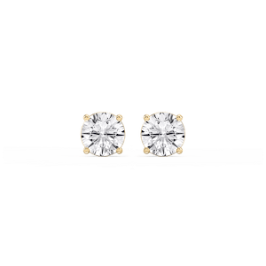 Round Lab Grown Diamond Classic Four Prong Stud Earrings