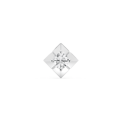 Round Lab Grown Diamond Four Prong Single Stud Earring