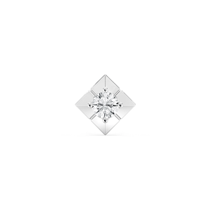 Round Lab Grown Diamond Four Prong Single Stud Earring