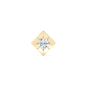 Round Lab Grown Diamond Four Prong Single Stud Earring