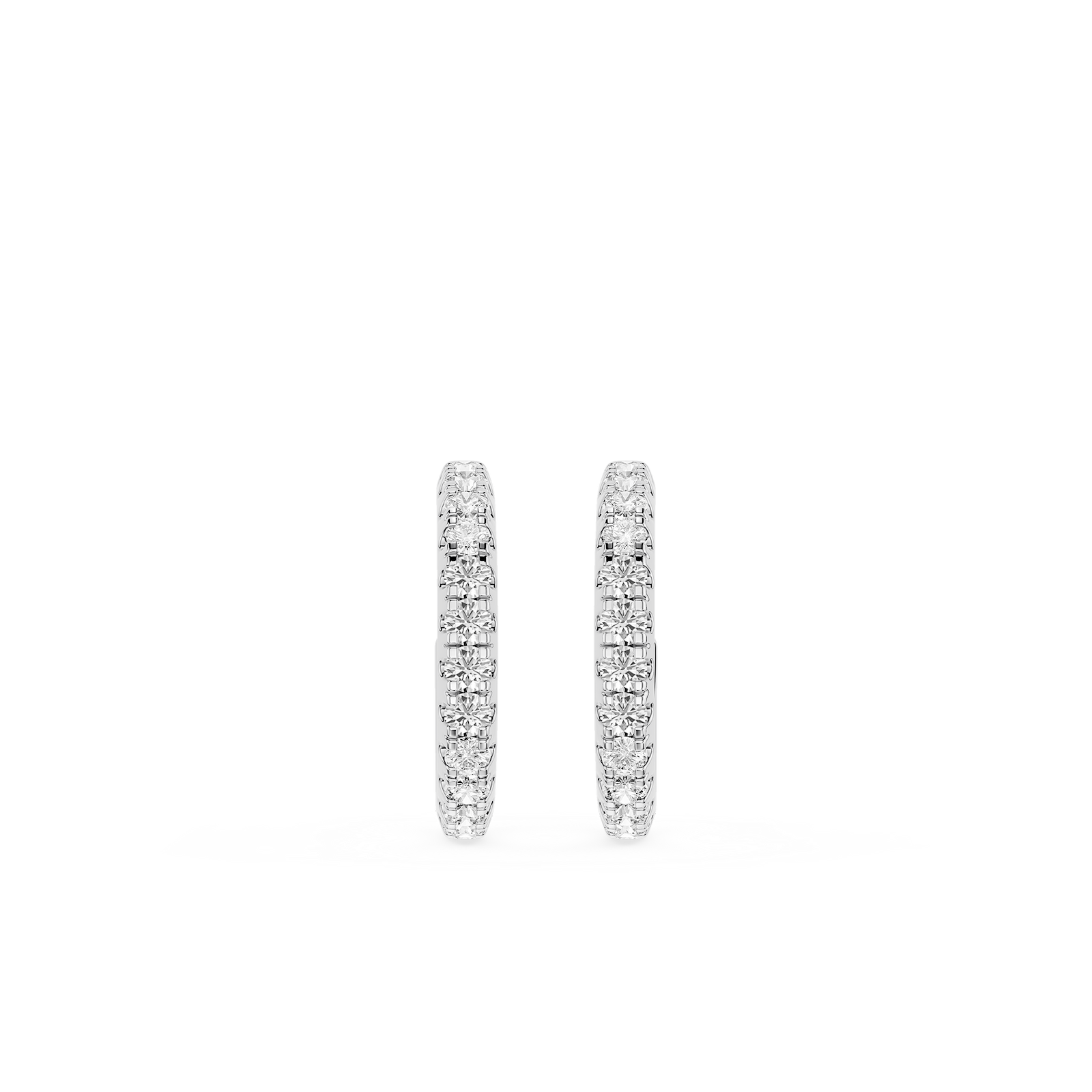 Round Lab Grown Diamond Open Hoop Earrings