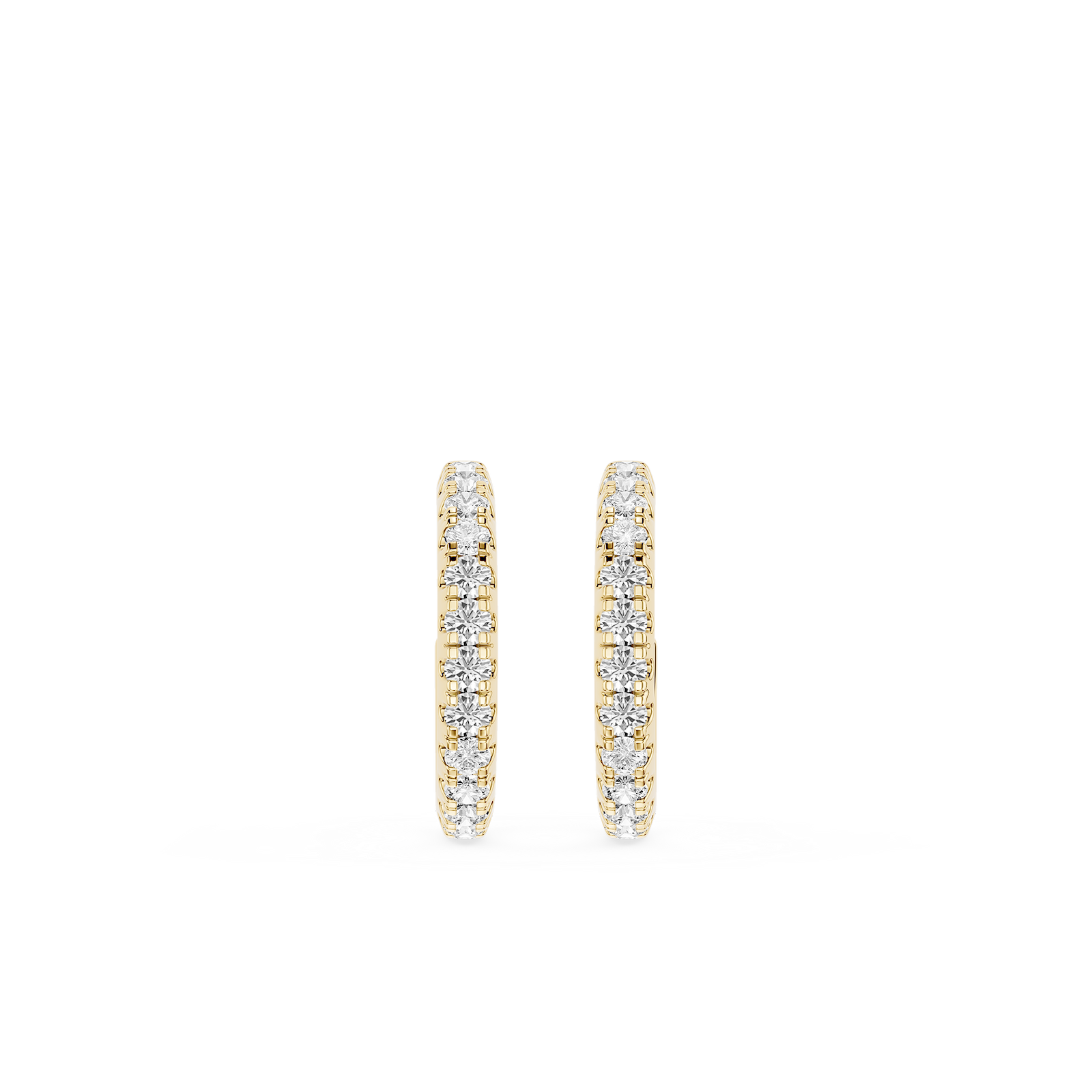 Round Lab Grown Diamond Open Hoop Earrings