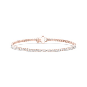Round Lab Grown Diamond Petite Classic Rounded Four Prong Tennis Bracelet - 7 Inches