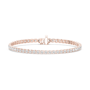 Round Lab Grown Diamond Petite Classic Rounded Four Prong Tennis Bracelet - 7 Inches