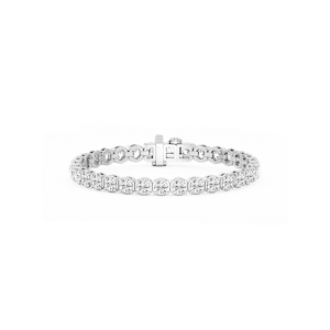 Round Lab Grown Diamond Petite Classic Rounded Four Prong Tennis Bracelet - 7 Inches