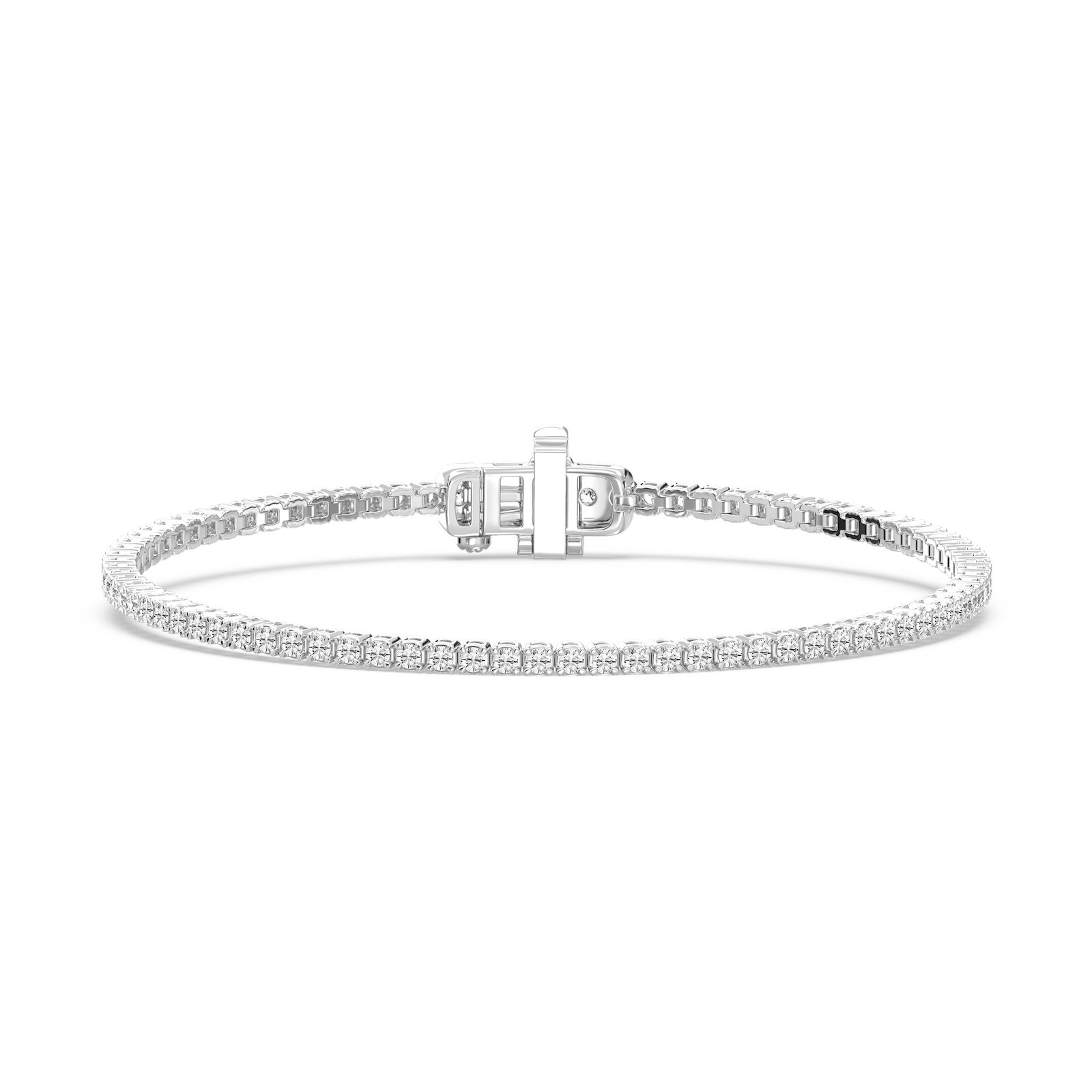 Round Lab Grown Diamond Petite Classic Four Prong Tennis Bracelet